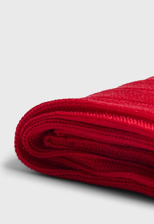 Paul Stuart Mercerized Cotton Ribbed Red | NZ_PAUL25120