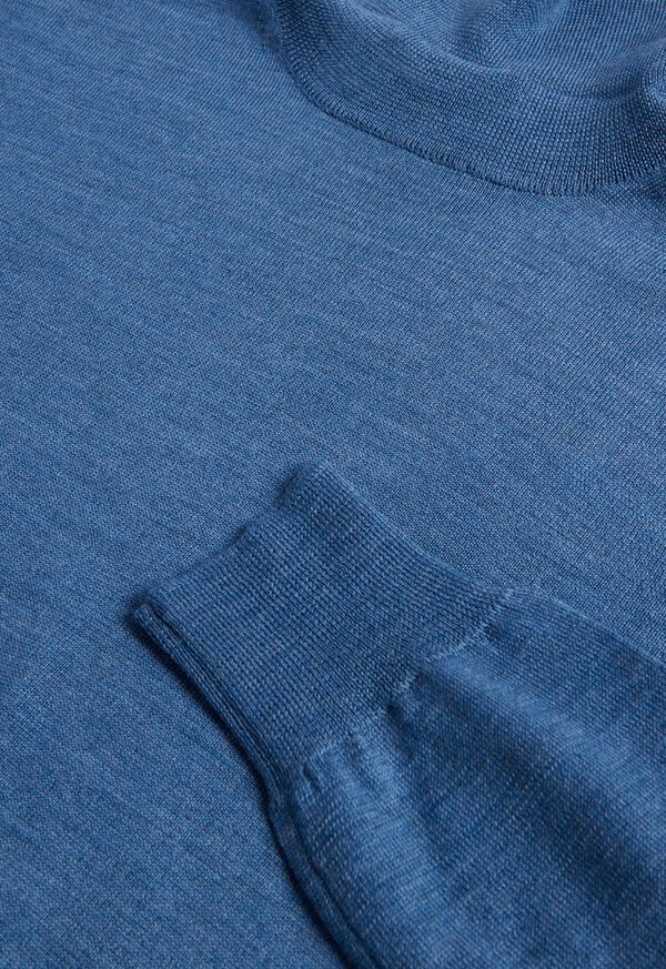 Paul Stuart Merino Wool Turtleneck Blue | NZ_PAUL69845