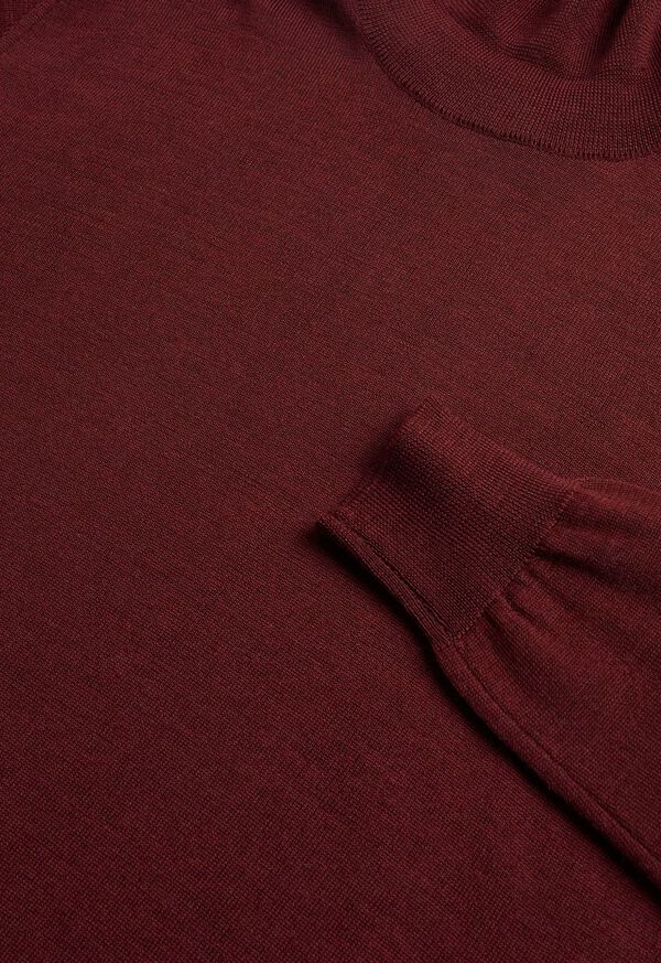 Paul Stuart Merino Wool Turtleneck Burgundy | NZ_PAUL43500