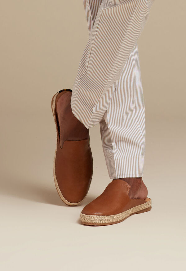 Paul Stuart Miami Leather Espadrille Brown | NZ_PAUL17037