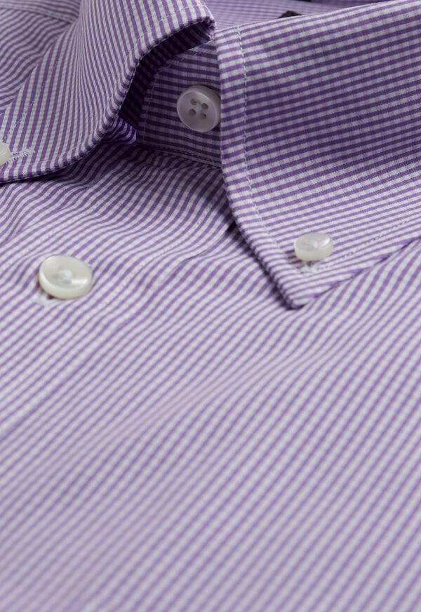 Paul Stuart Micro Gingham Check Purple | NZ_PAUL96770