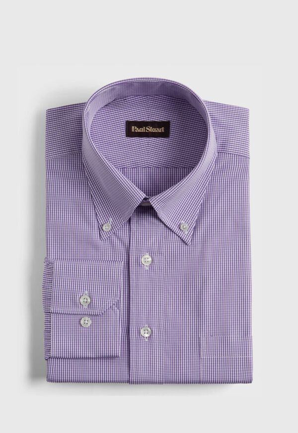 Paul Stuart Micro Gingham Check Purple | NZ_PAUL96770