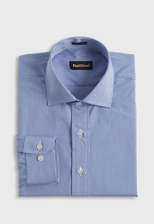 Paul Stuart Micro Gingham Slim Fit Blue | NZ_PAUL36639