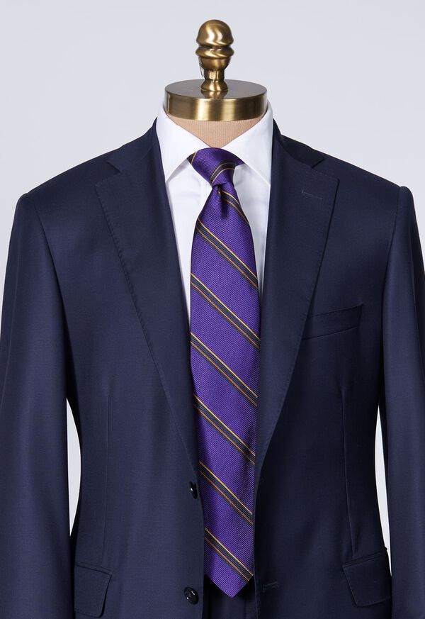 Paul Stuart Mogador Deco Stripe Purple | NZ_PAUL84889
