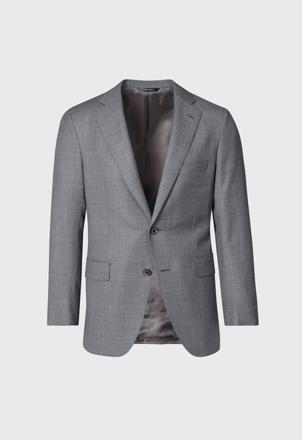 Paul Stuart Nailhead All Year Wool Grey / White | NZ_PAUL18090