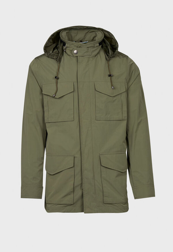 Paul Stuart Nylon Field Jacket Olive | NZ_PAUL23554
