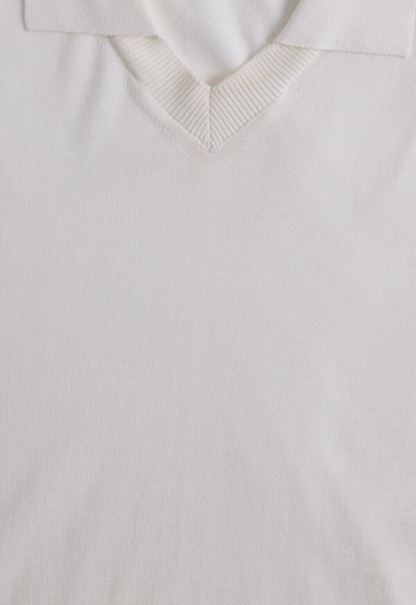 Paul Stuart Organic Cotton Open Collar White | NZ_PAUL25322