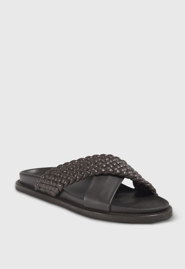 Paul Stuart Palau Woven Leather Dark Brown | NZ_PAUL96866