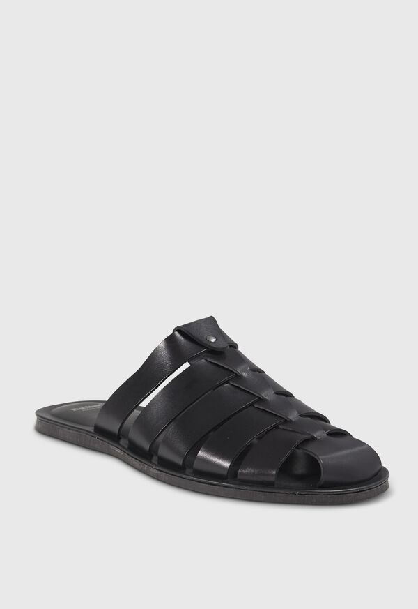 Paul Stuart Paradiso Leather Fisherman Black | NZ_PAUL76820