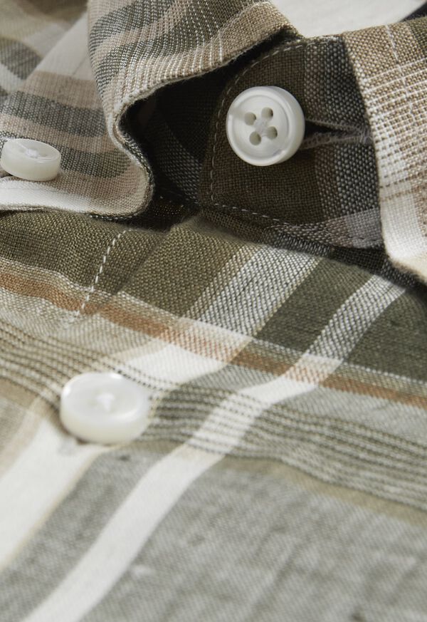 Paul Stuart Plaid Olive | NZ_PAUL10271