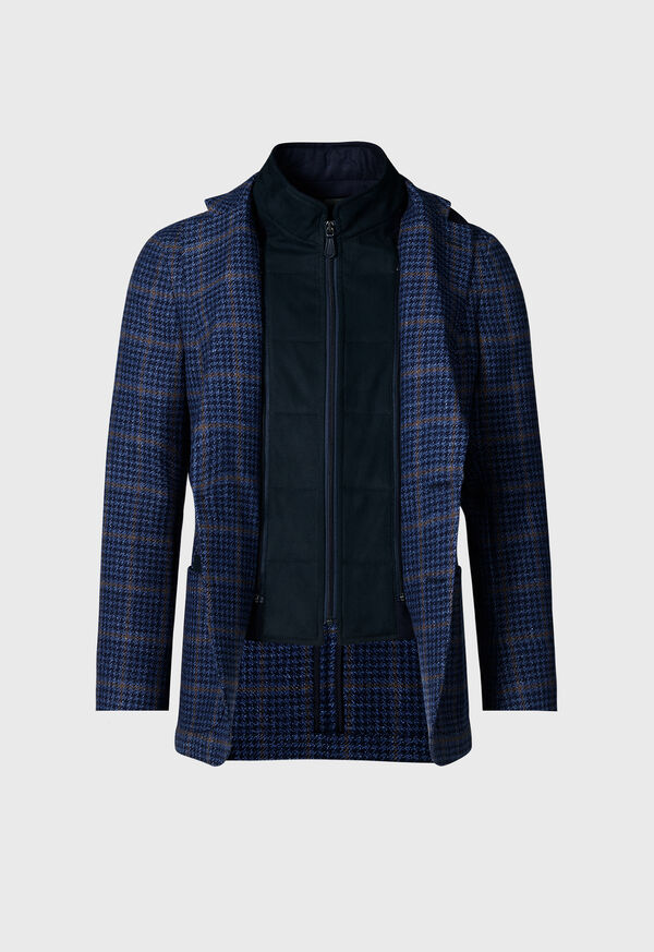 Paul Stuart Plaid with Removable Vest Blue | NZ_PAUL33684