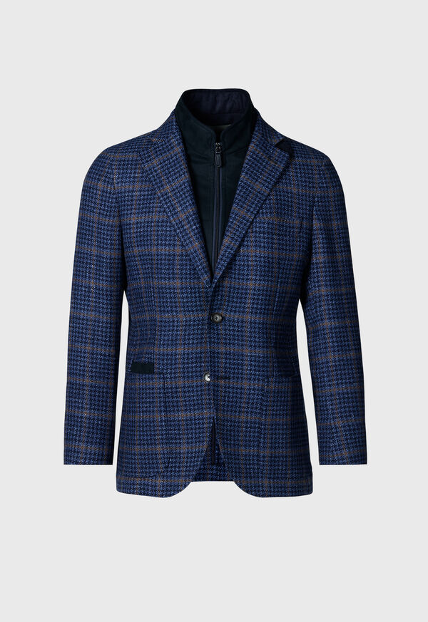 Paul Stuart Plaid with Removable Vest Blue | NZ_PAUL33684