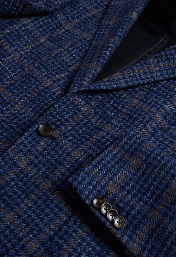 Paul Stuart Plaid with Removable Vest Navy | NZ_PAUL43804