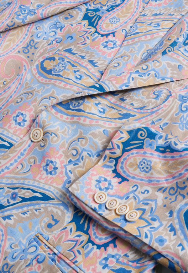 Paul Stuart Printed Floral Linen Multicolor | NZ_PAUL12007