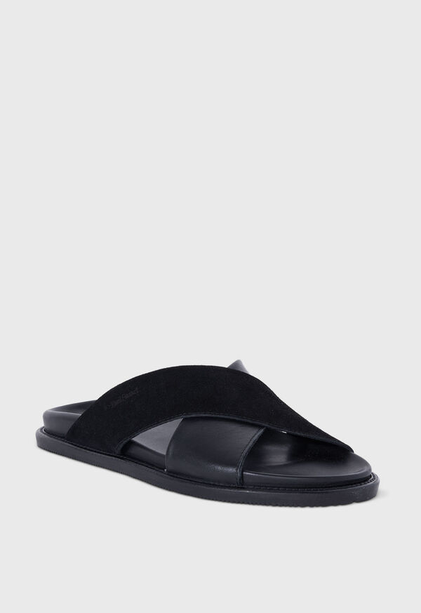 Paul Stuart Punta Leather & Suede Crossover Black | NZ_PAUL17012