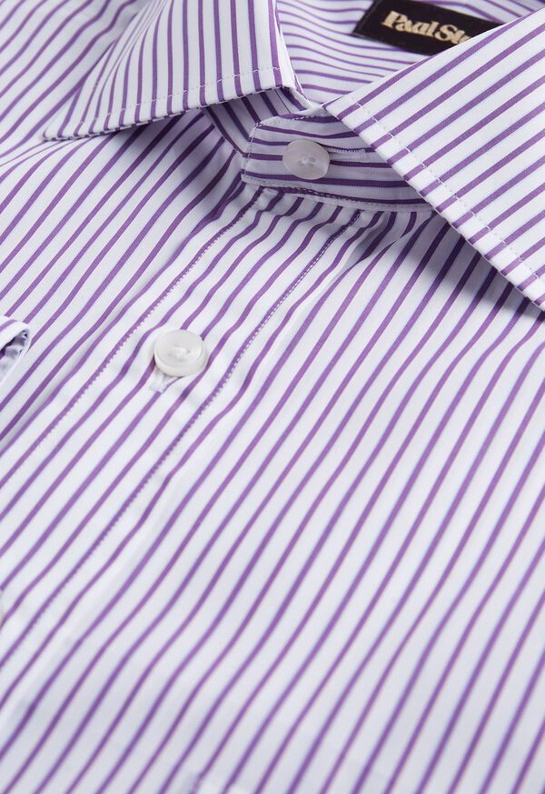 Paul Stuart Purple and White Striped Purple | NZ_PAUL62678