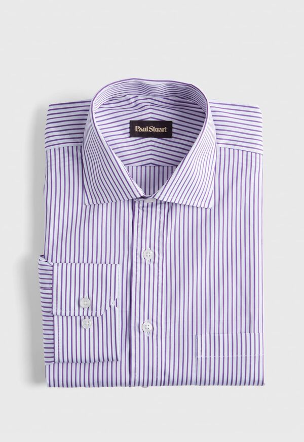 Paul Stuart Purple and White Striped Purple | NZ_PAUL62678