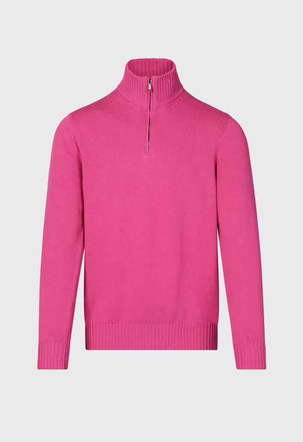 Paul Stuart Quarter Zip Light Pink | NZ_PAUL72334