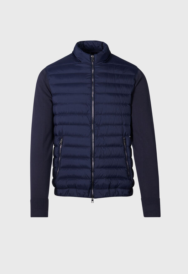 Paul Stuart Quilted Jacket with Hood Navy | NZ_PAUL28759