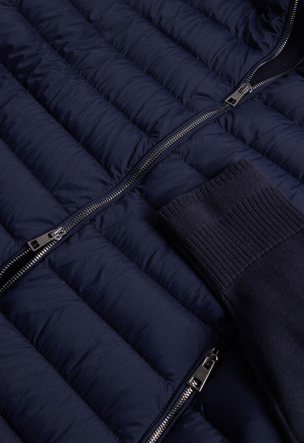 Paul Stuart Quilted Jacket with Hood Navy | NZ_PAUL28759