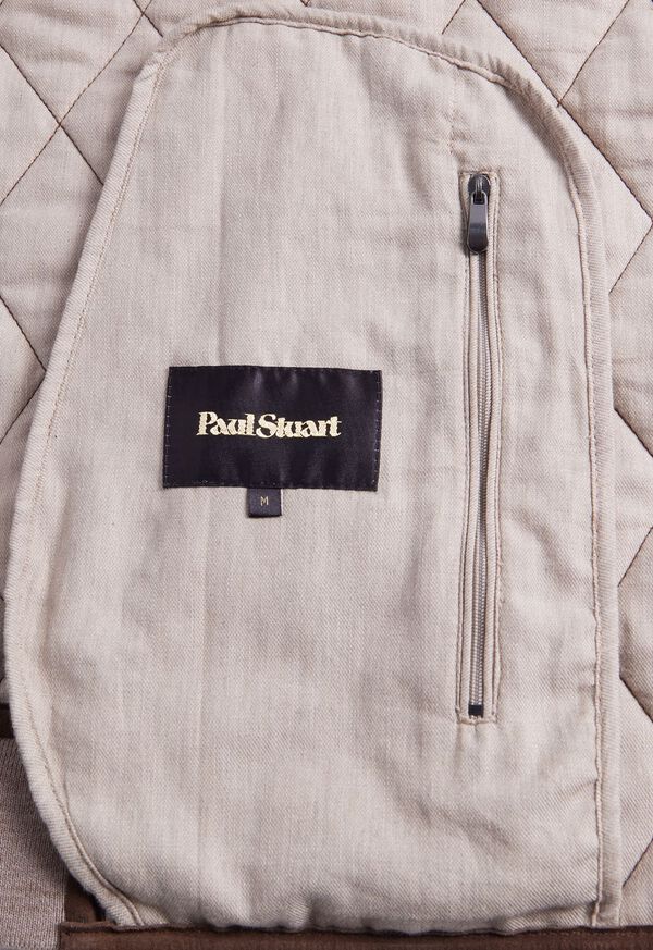Paul Stuart Quilted Suede Grey Brown | NZ_PAUL49152