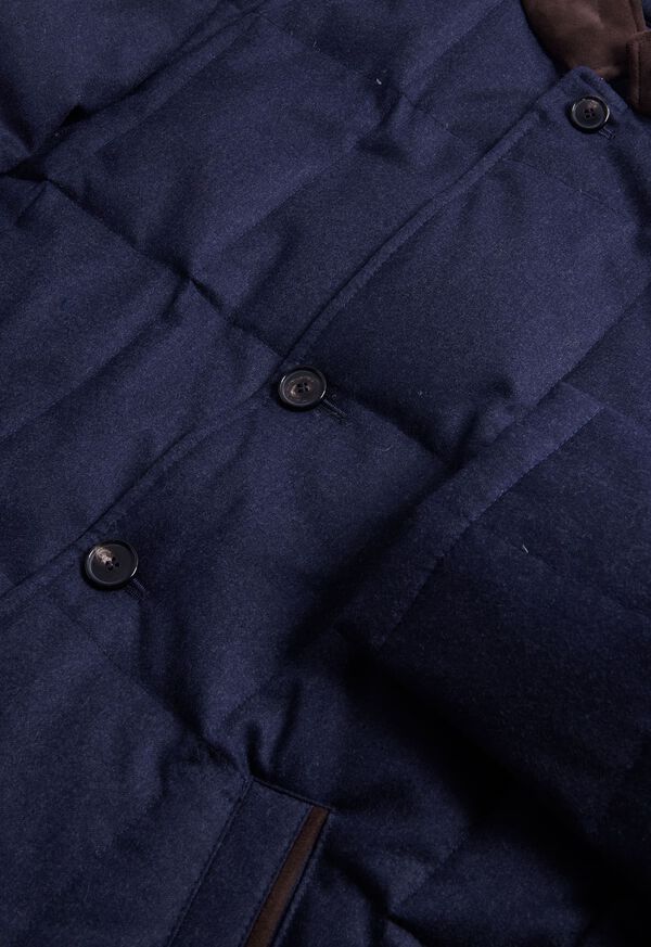 Paul Stuart Quilted Wool Jacket Blue | NZ_PAUL34340