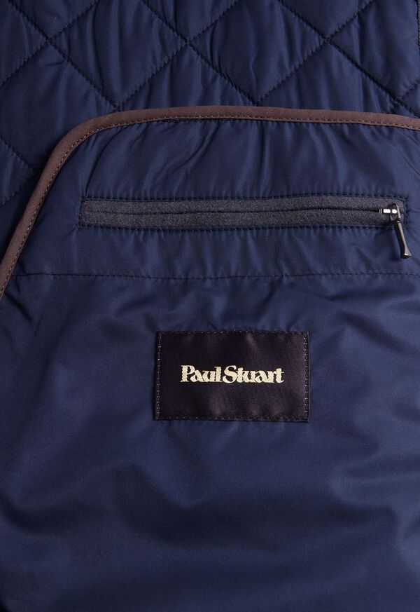 Paul Stuart Quilted Wool Plaid Navy / Green | NZ_PAUL84724
