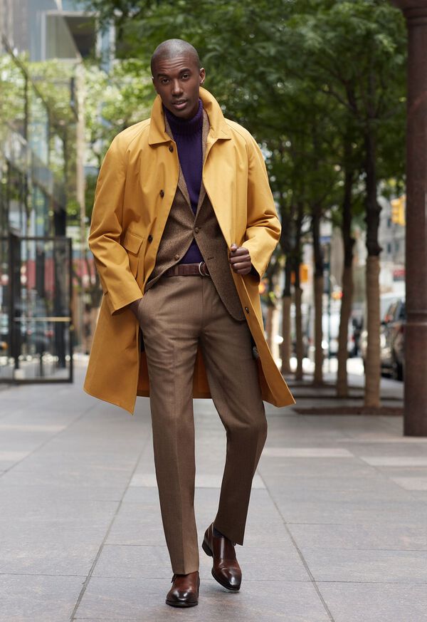 Paul Stuart Removable Lining Rain Mustard | NZ_PAUL77236