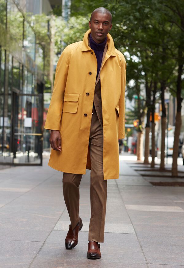 Paul Stuart Removable Lining Rain Mustard | NZ_PAUL77236