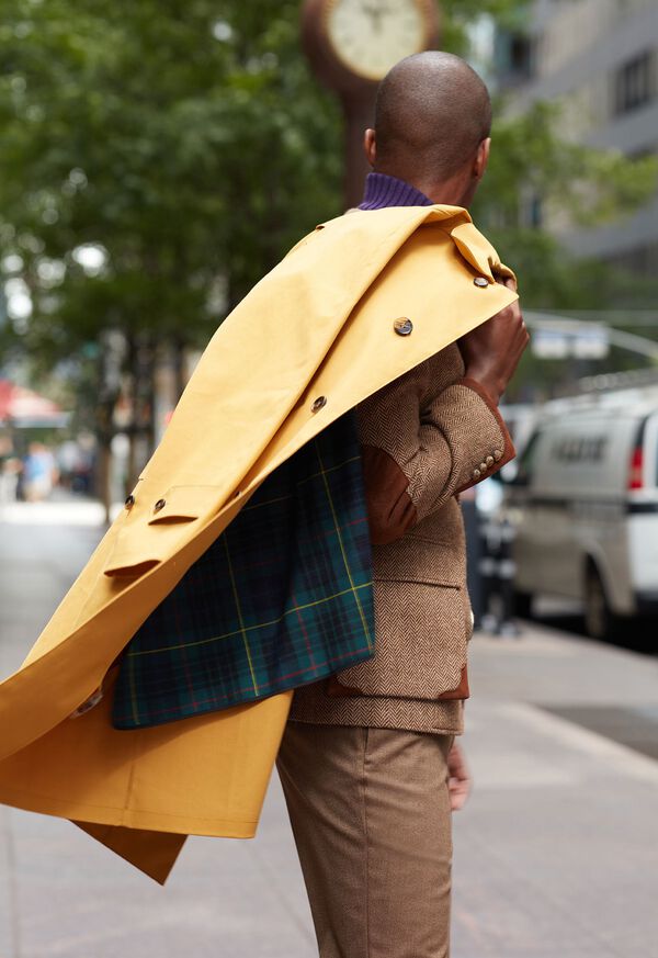 Paul Stuart Removable Lining Rain Mustard | NZ_PAUL77236