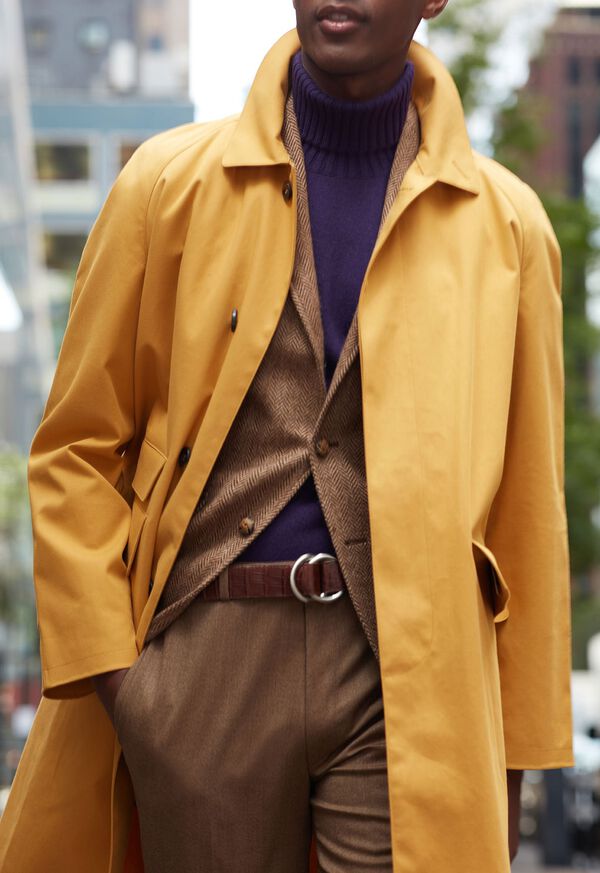 Paul Stuart Removable Lining Rain Mustard | NZ_PAUL77236