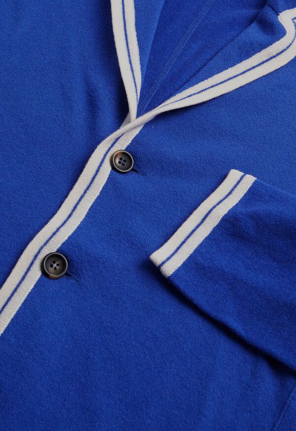 Paul Stuart Rowing Knit Blazer Blue | NZ_PAUL39674