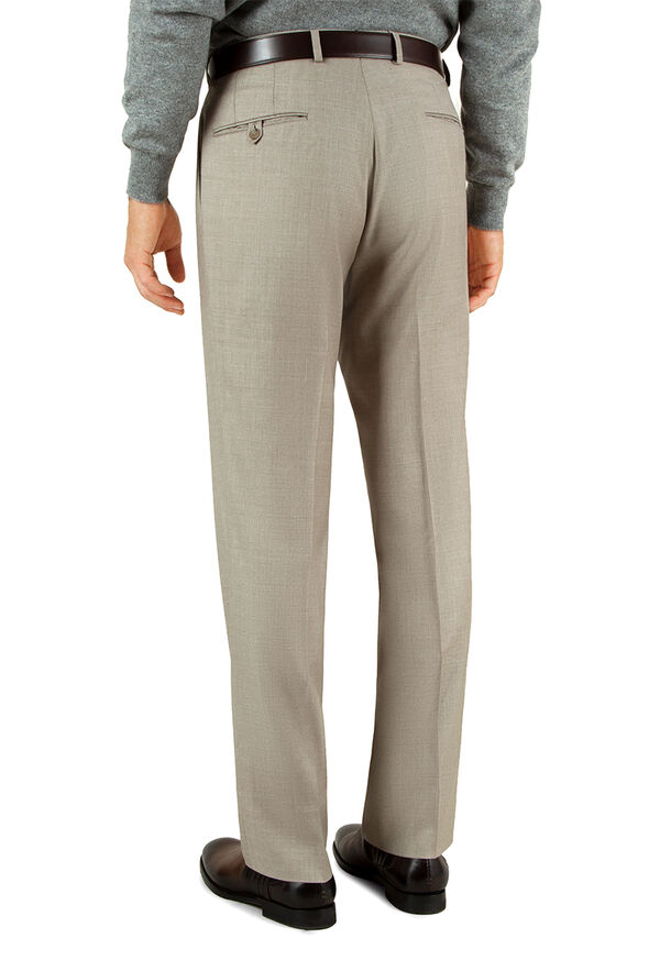Paul Stuart Sand Super 130s Plain Front Brown | NZ_PAUL30357
