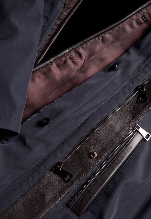 Paul Stuart Shearling Rain Jacket Navy | NZ_PAUL15017