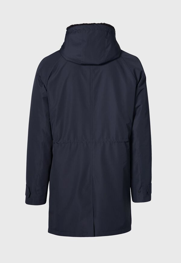 Paul Stuart Sheepskin Lined Nylon Jacket Navy | NZ_PAUL79428