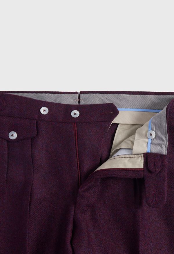 Paul Stuart Shetland Wool French Pleat Purple | NZ_PAUL55589