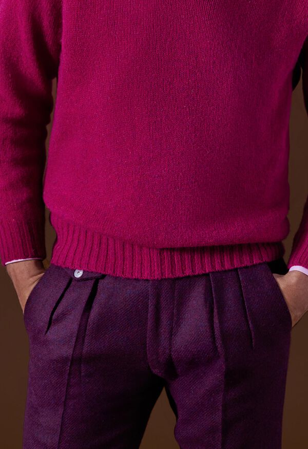 Paul Stuart Shetland Wool French Pleat Purple | NZ_PAUL55589