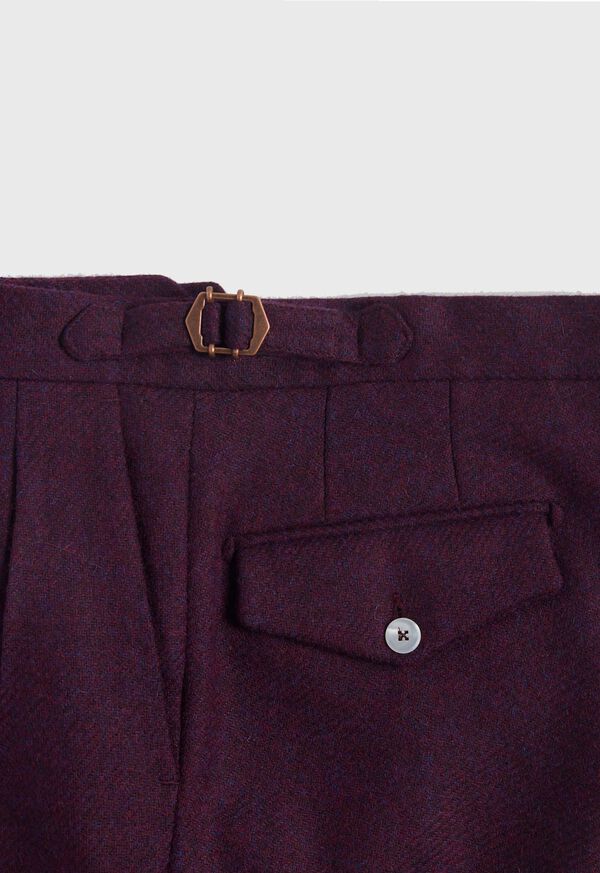 Paul Stuart Shetland Wool French Pleat Purple | NZ_PAUL55589