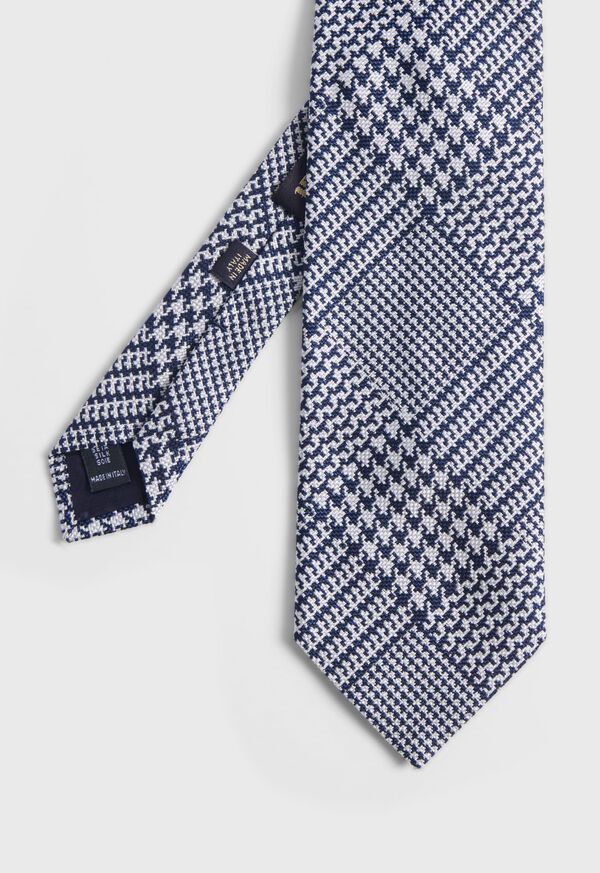 Paul Stuart Silk Jacquard Plaid Blue | NZ_PAUL66788