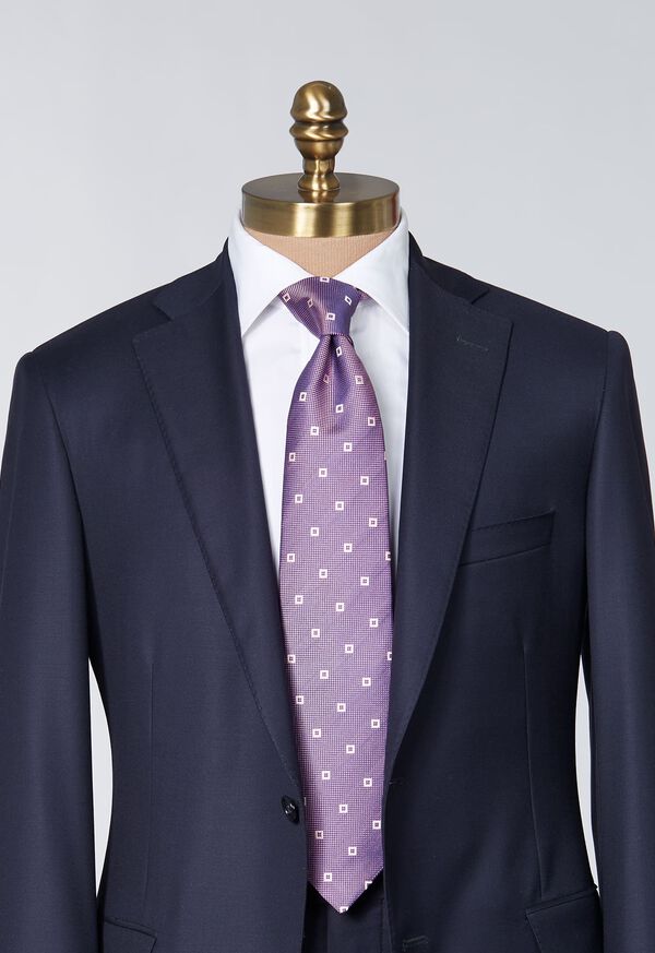 Paul Stuart Silk Jacquard Spaced Diamond Pink | NZ_PAUL71858