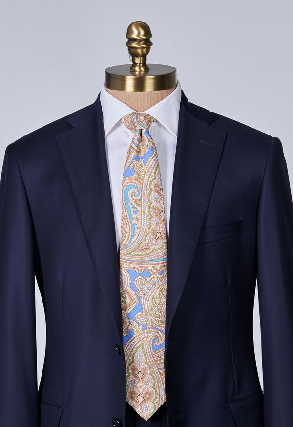 Paul Stuart Silk Paisley Blue | NZ_PAUL23085
