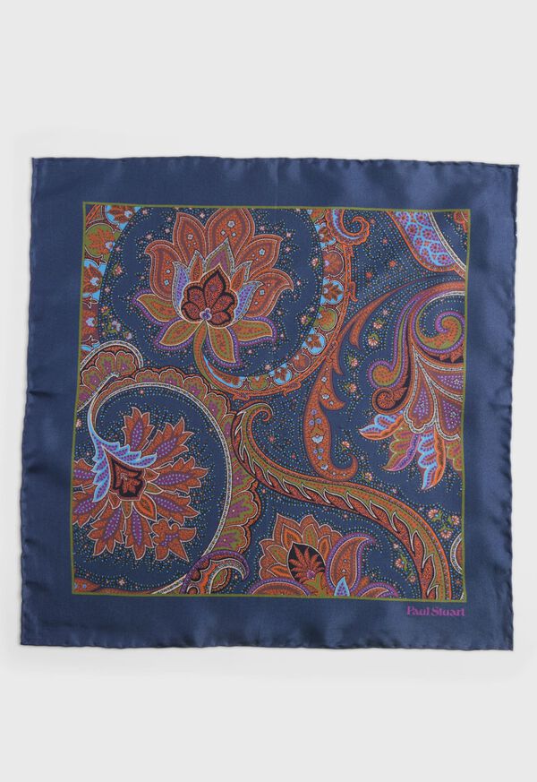 Paul Stuart Silk Paisley Navy | NZ_PAUL54909