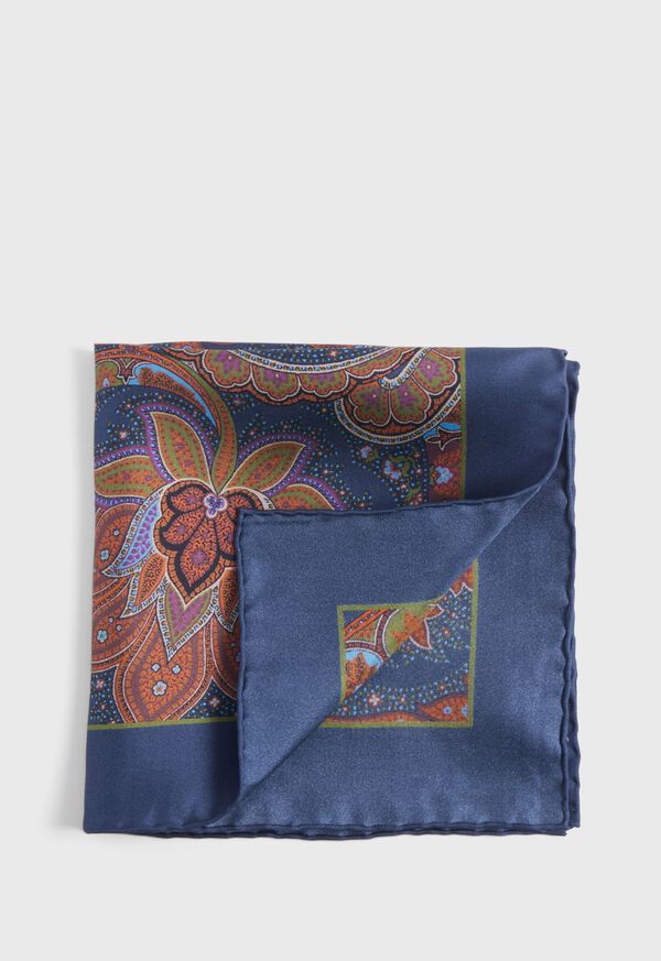 Paul Stuart Silk Paisley Navy | NZ_PAUL54909