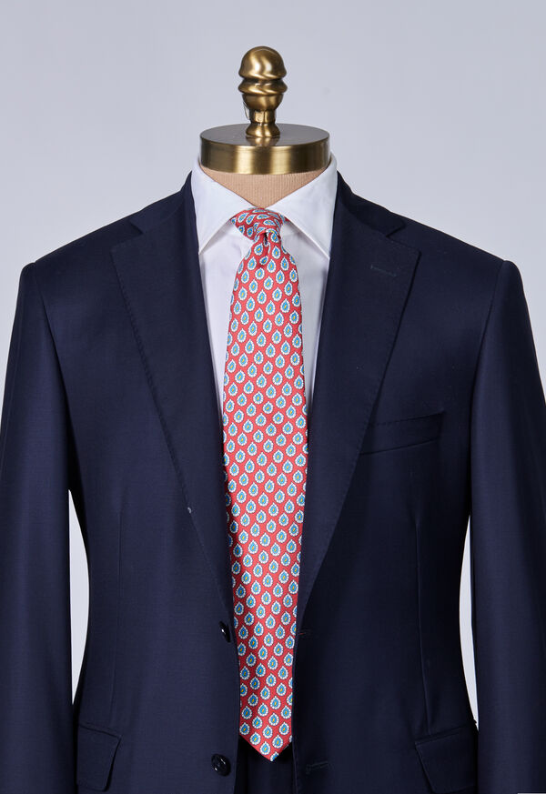 Paul Stuart Silk Twill Allover Pine Red | NZ_PAUL45730