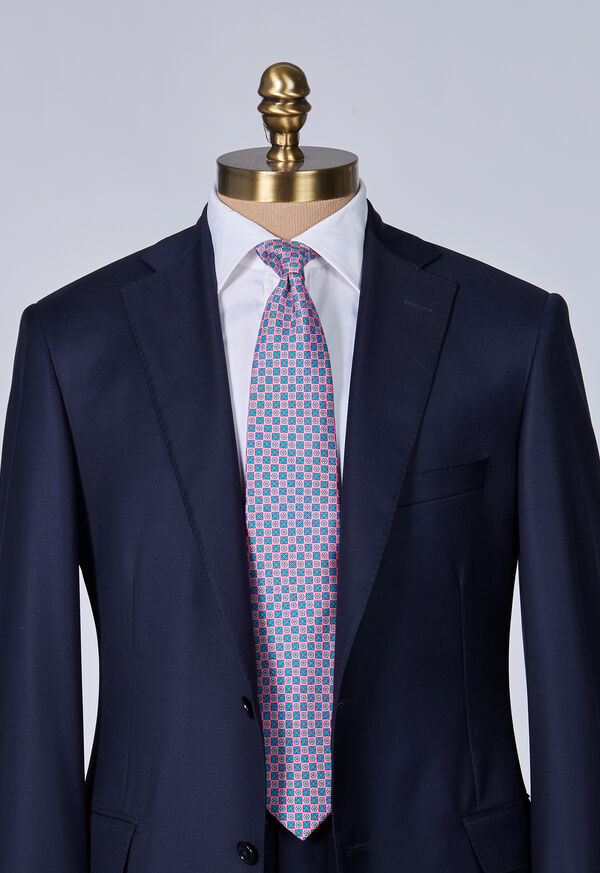 Paul Stuart Silk Twill Floral Medallion Pink | NZ_PAUL23625