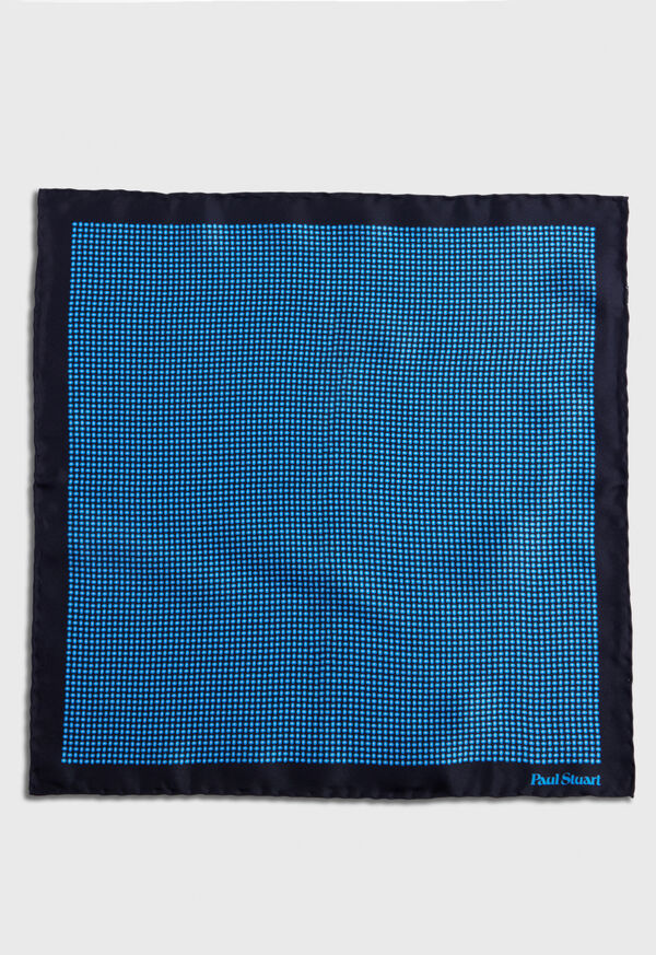 Paul Stuart Silk Twill Micro Medallion Blue | NZ_PAUL37619