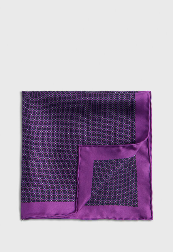 Paul Stuart Silk Twill Micro Medallion Purple | NZ_PAUL61712
