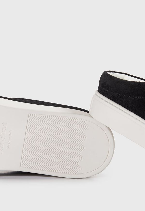 Paul Stuart Slide Suede Black | NZ_PAUL49481