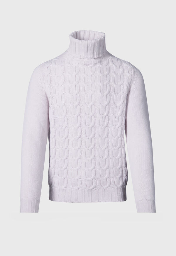 Paul Stuart Soft Cashmere Links Turtleneck White | NZ_PAUL88124