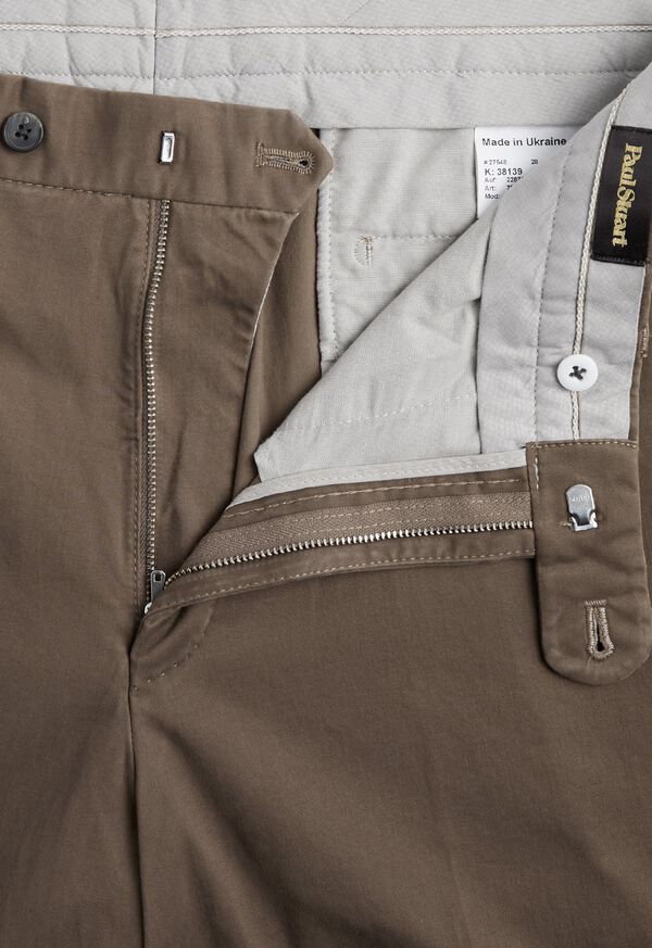 Paul Stuart Solid Mocha Plain Front Beige | NZ_PAUL60969